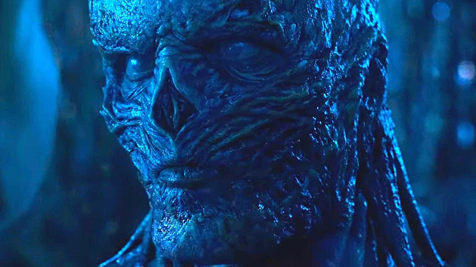 Stranger Things Vecna, blue palette, grotesque blue-skinned alien creature, HD Desktop Wallpaper