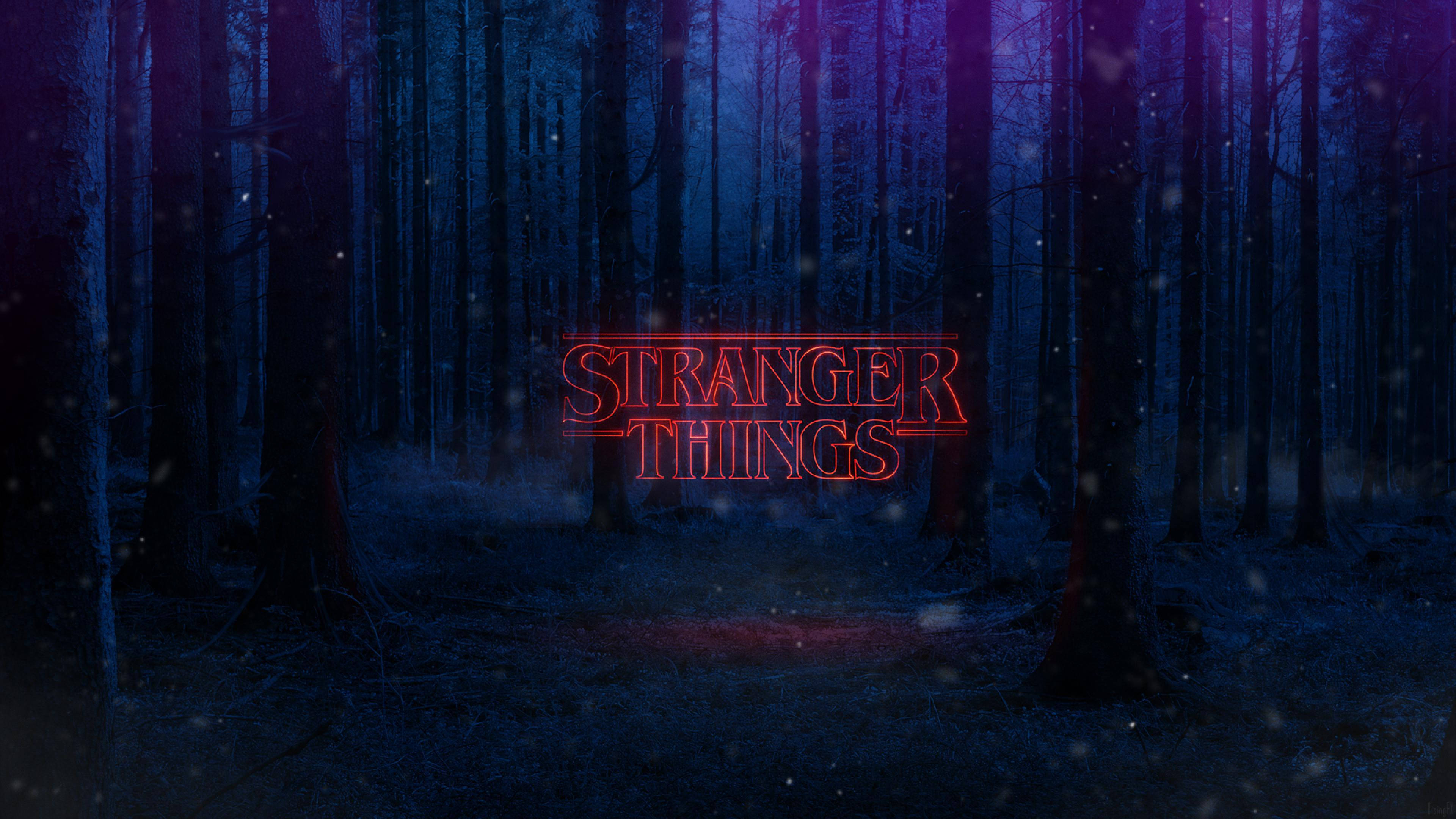 Stranger Things, 4K, glowing red, 4K Desktop Wallpaper