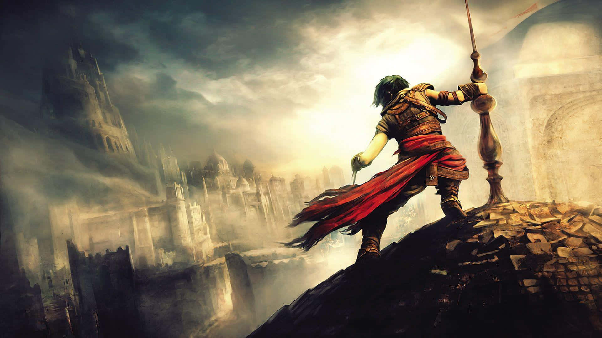 Strategy Game, warrior, red cloak, Full HD Desktop Wallpaper