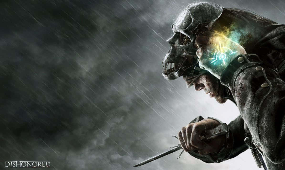 strategy game, masked assassin, rainy storm, SD Desktop Wallpaper