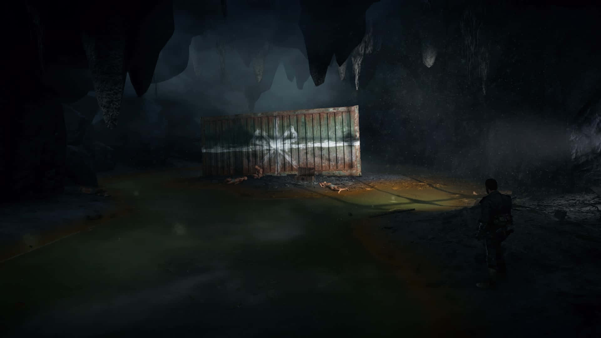 medieval strategy game, lone figure, dark cave, Full HD Desktop Wallpaper