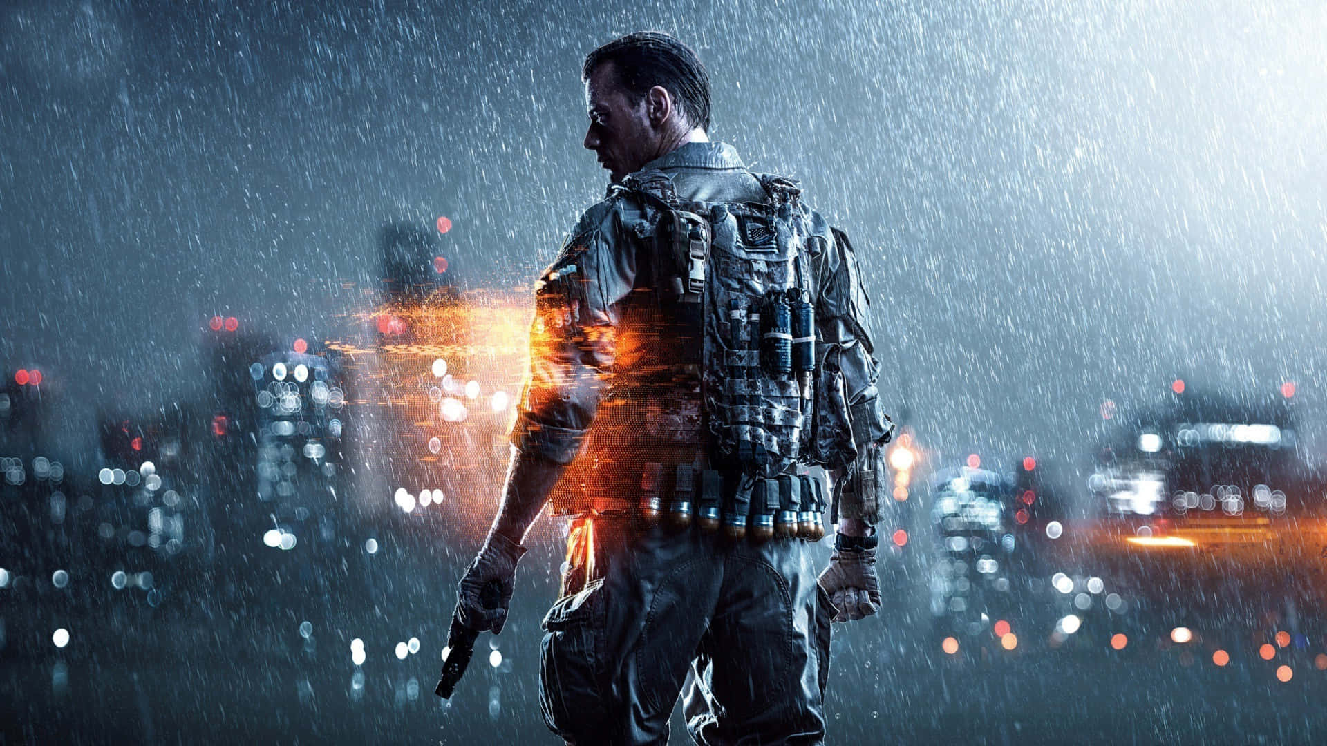 strategy game, tactical gear, heavy rain, Full HD Desktop Wallpaper