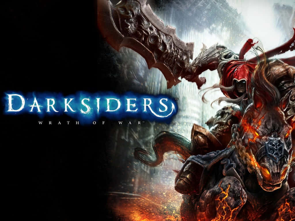 dark fantasy warrior, flaming demonic horse, massive ornate sword, SD Desktop Wallpaper