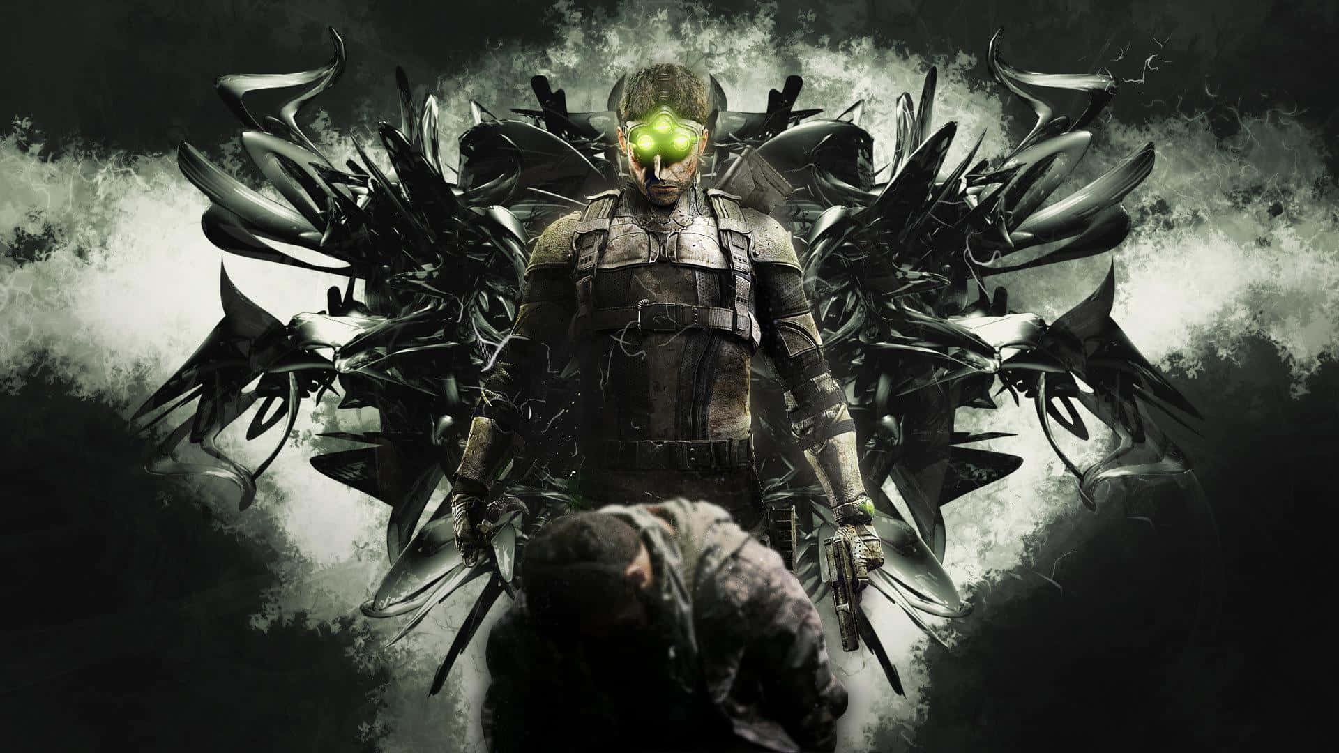 strategy game, glowing green eyes, dark metallic wings, Full HD Desktop Wallpaper