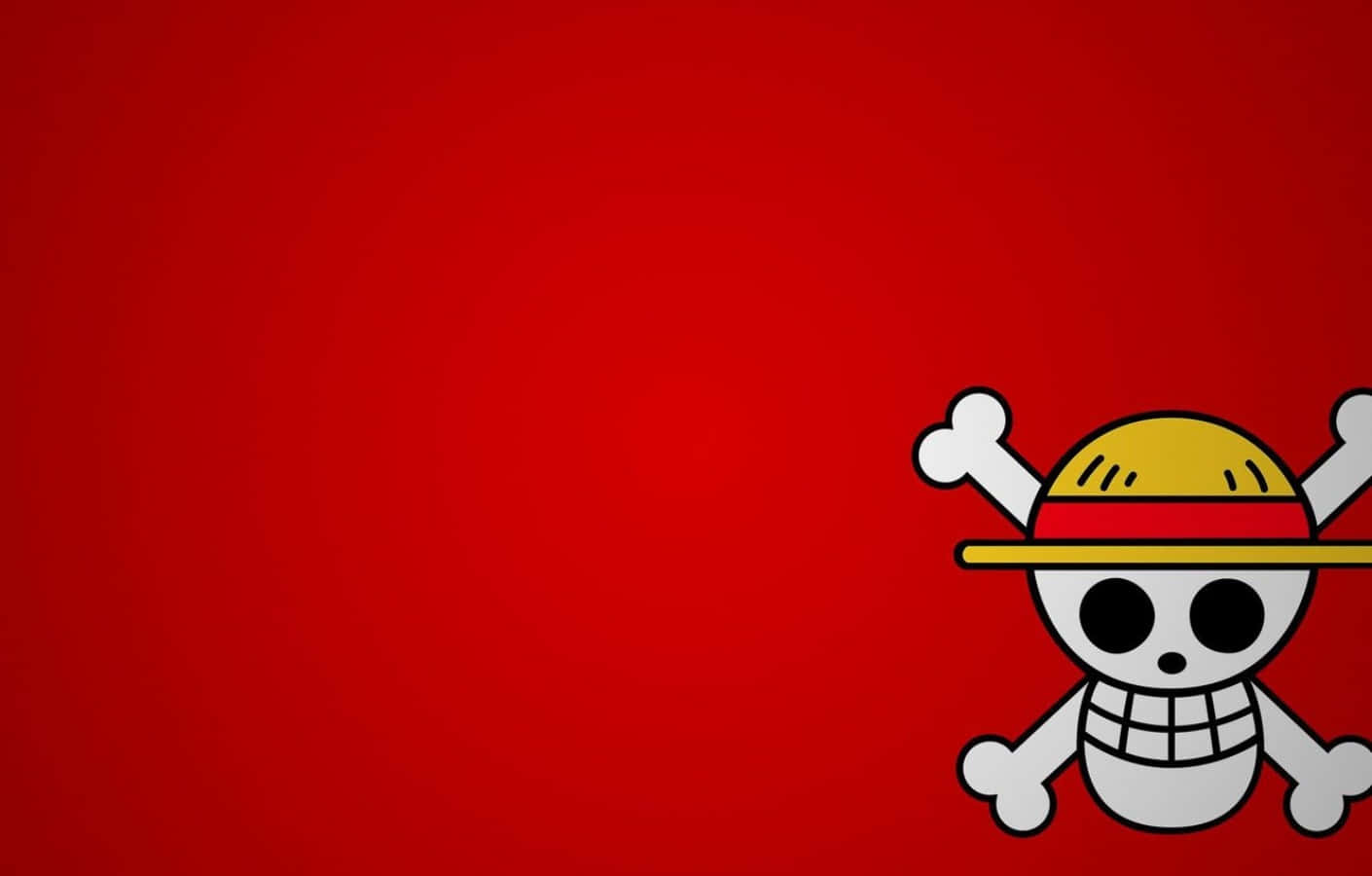 Straw Hat Pirates, white skull, yellow straw hat, HD Desktop Wallpaper