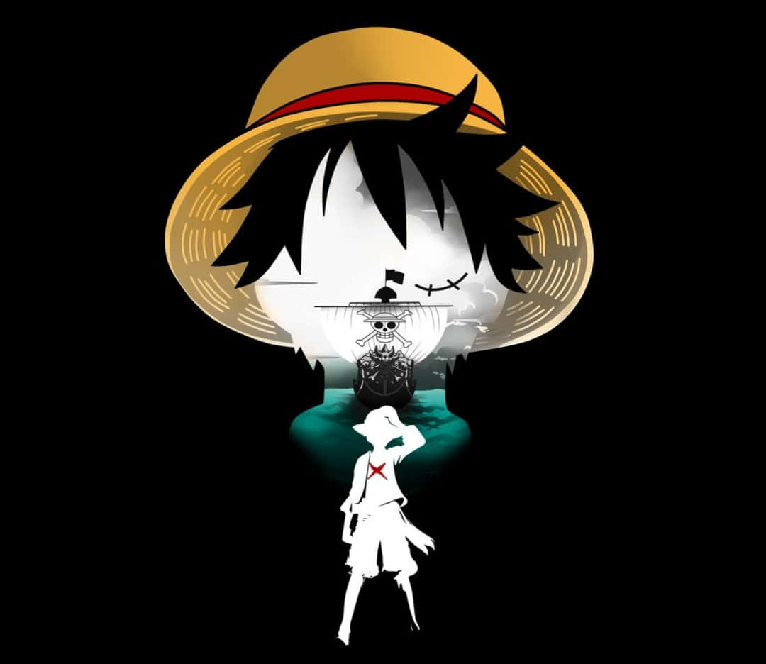 Straw Hat Pirates, straw hat, pirate ship silhouette, SD Desktop Wallpaper