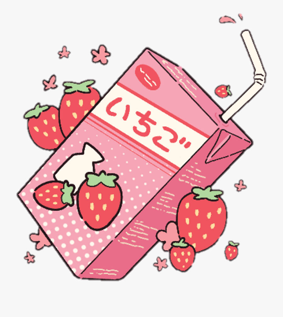 strawberry milk, strawberry juice box, pink strawberry milk carton, SD Phone Wallpaper