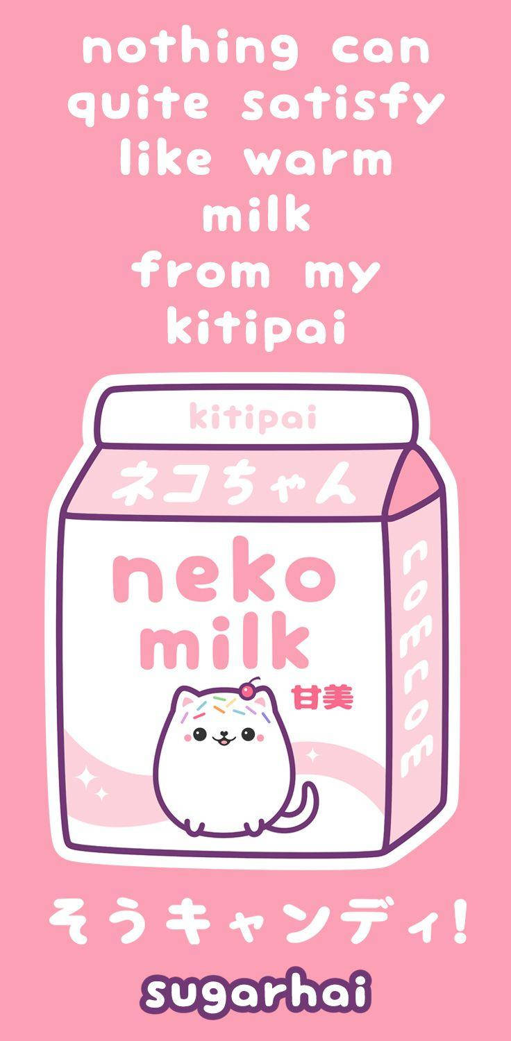 Strawberry Milk, neko milk, pink milk carton, HD Phone Wallpaper