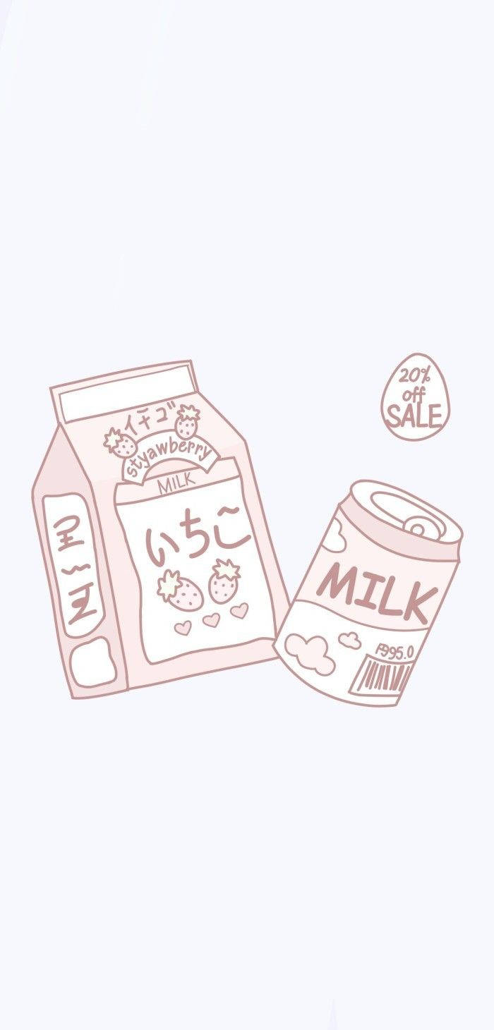 Strawberry Milk, pastel pink, milk carton, HD Phone Wallpaper