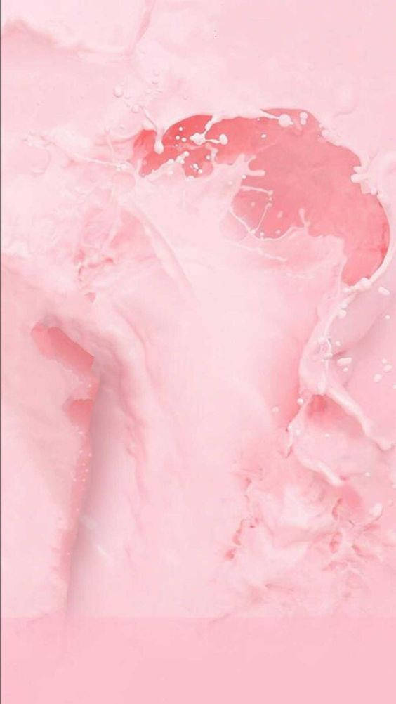 Strawberry Milk, soft pink liquid, pale pink background, SD Phone Wallpaper