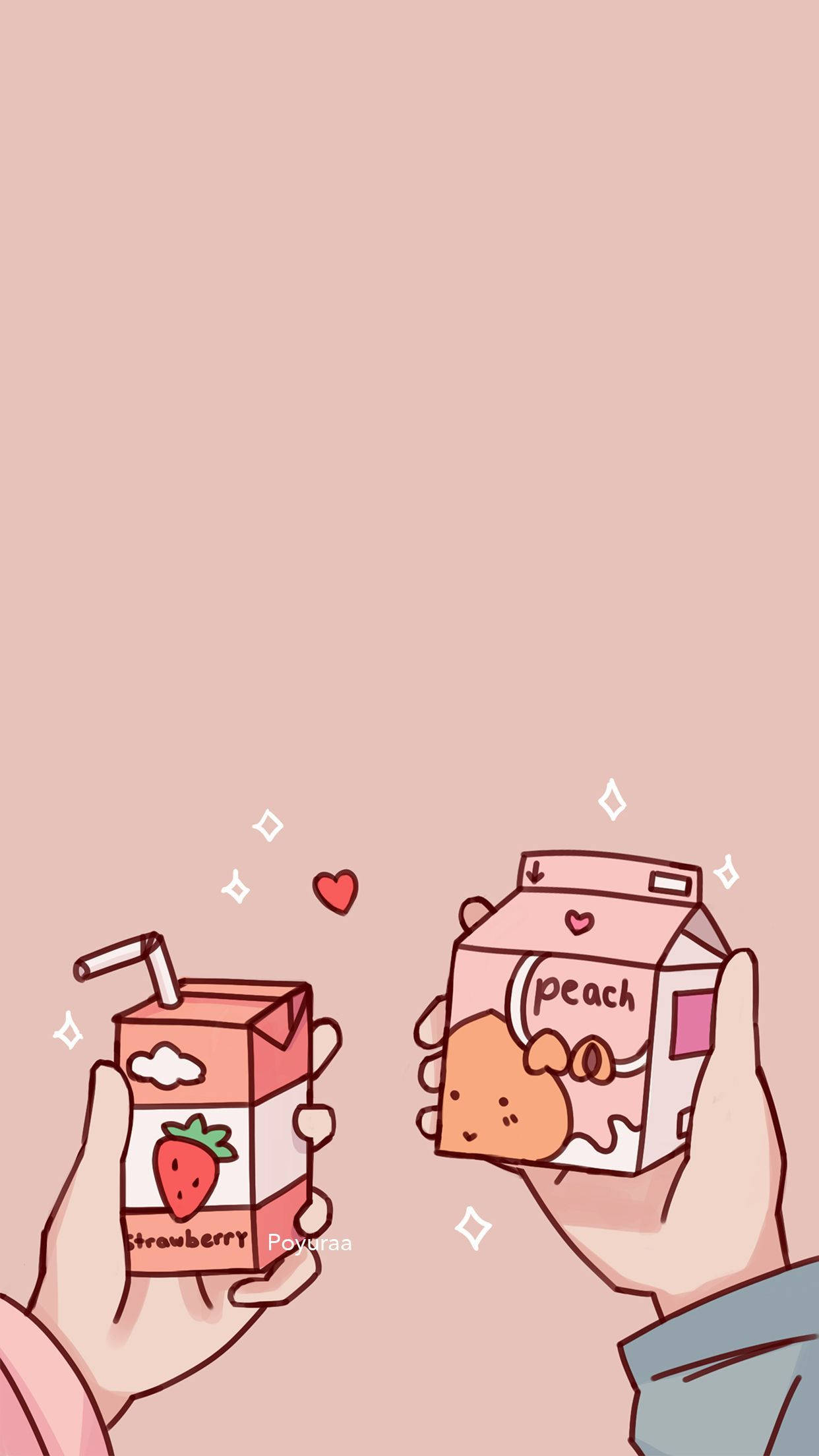 Strawberry Milk, strawberry juice box, peach juice box, Full HD Phone Wallpaper