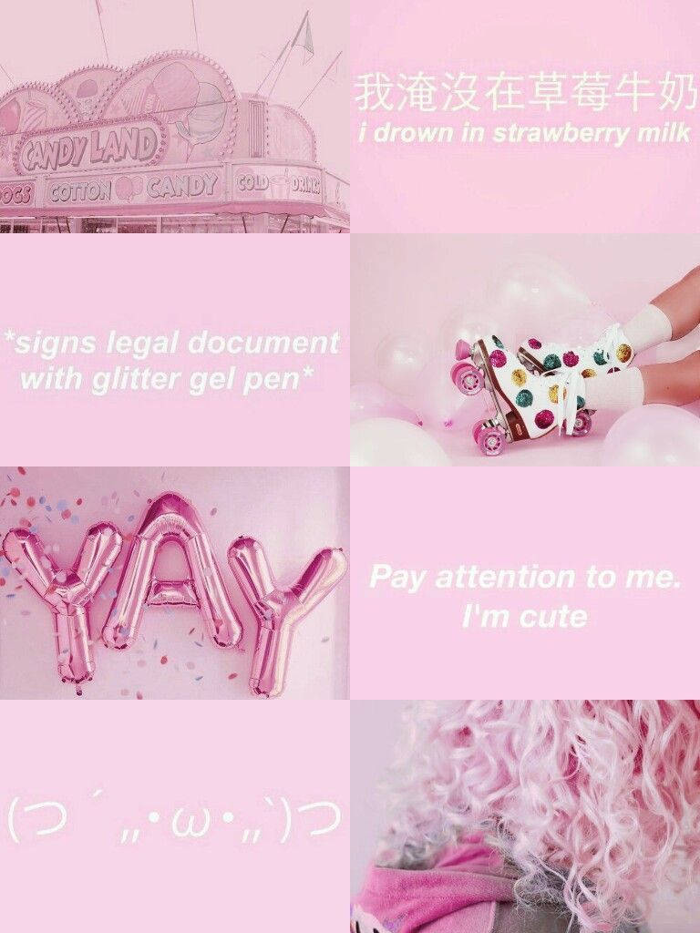 Strawberry Milk, pink, candyland sign, SD Phone Wallpaper