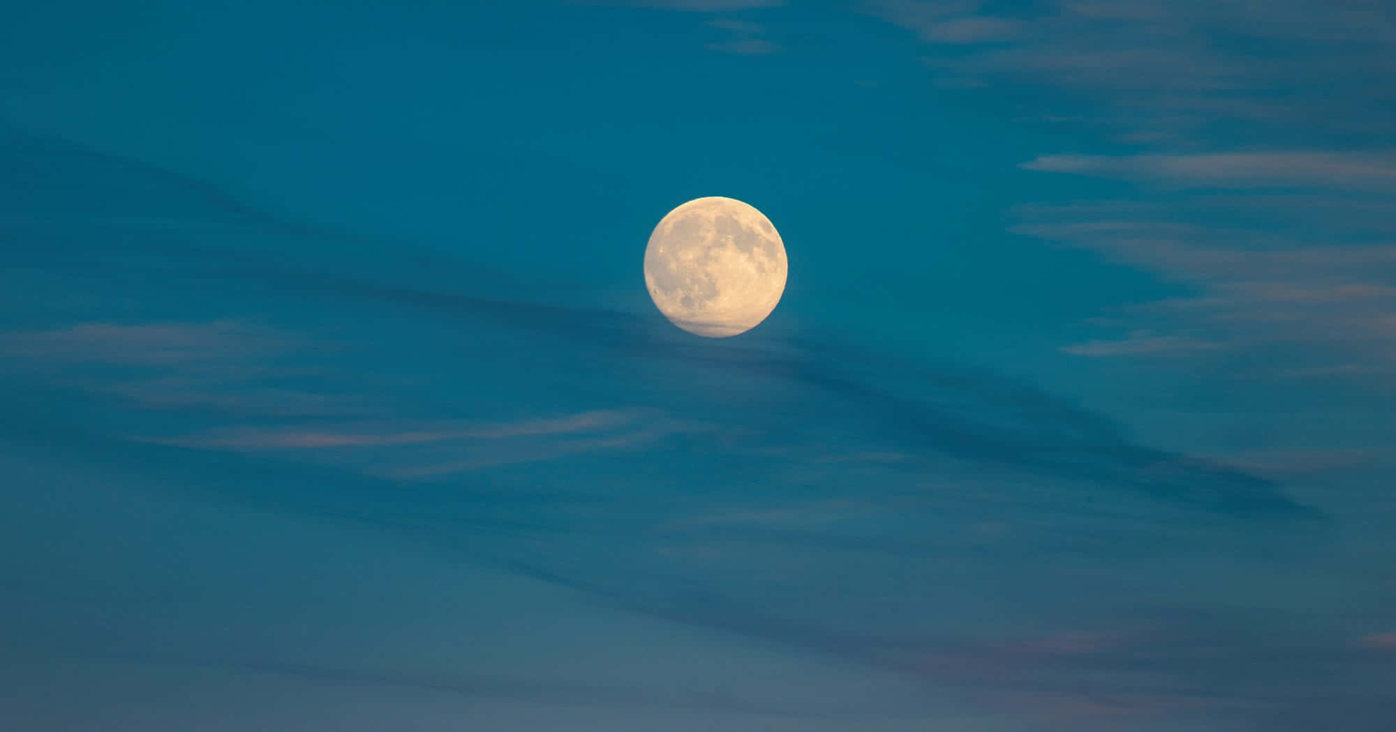 Strawberry Moon 2019, full moon, twilight sky, Full HD Desktop Wallpaper