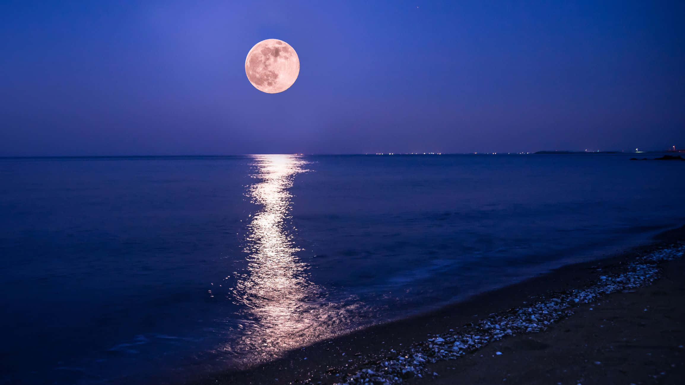 Strawberry Moon, 2019, night sky, Full HD Desktop Wallpaper