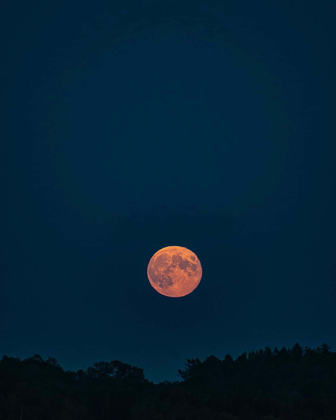 Strawberry Moon, horizon2019, orange full moon, HD Phone Wallpaper