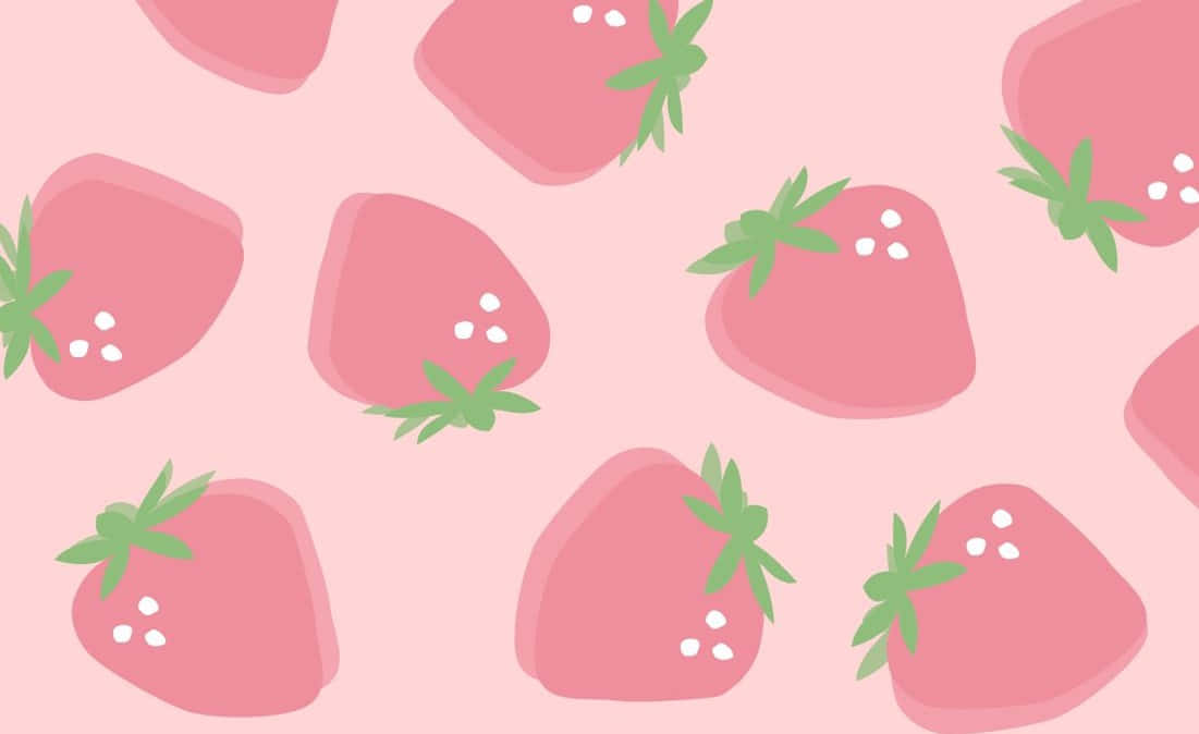 pastel strawberry, soft pink, repeating pattern, SD Desktop Wallpaper