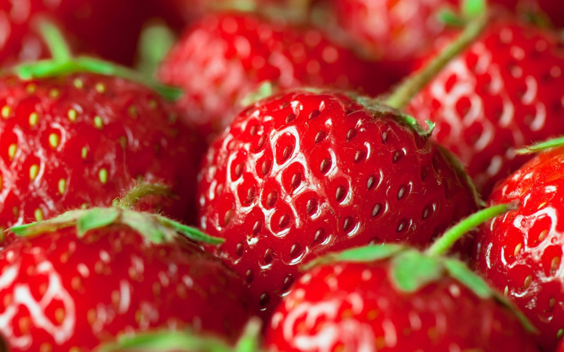 strawberry, desktop, dewdrops, Full HD Desktop Wallpaper