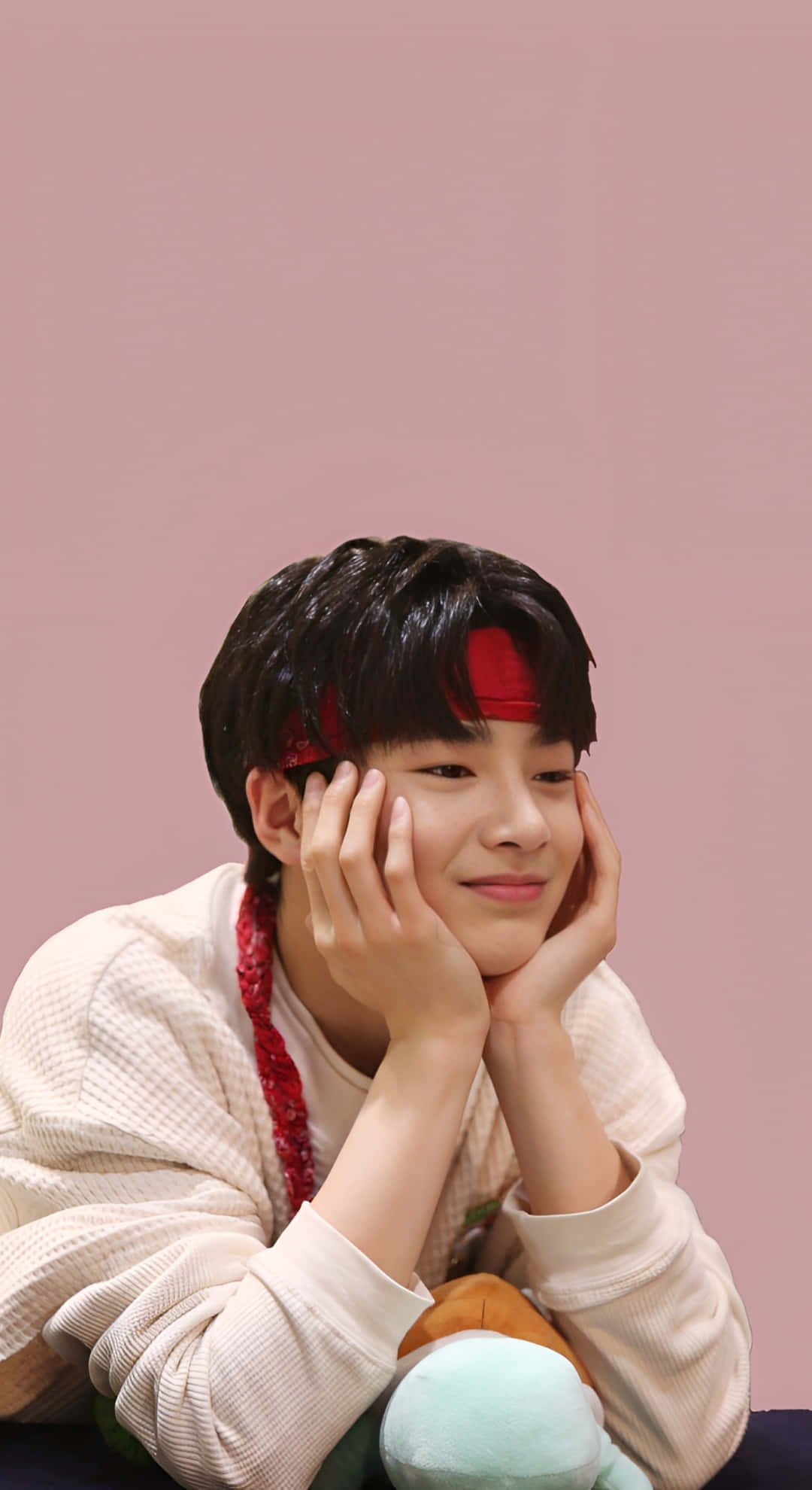 Stray Kids, dark hair, red headband, Full HD Phone Wallpaper