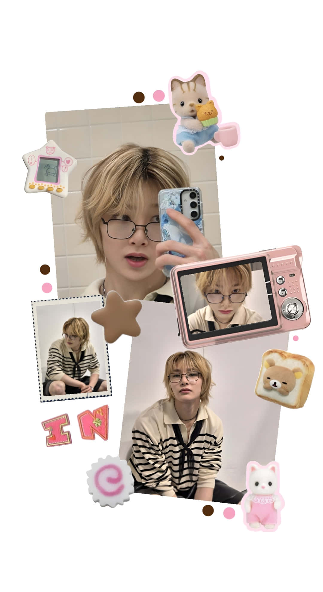 Stray Kids Aesthetic, glasses, pink, Full HD Phone Wallpaper