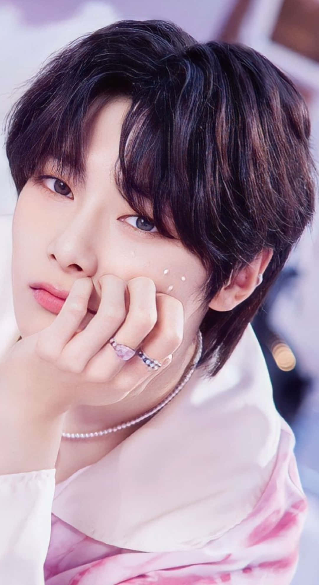 Stray Kids, dark hair, light eyes, Full HD Phone Wallpaper