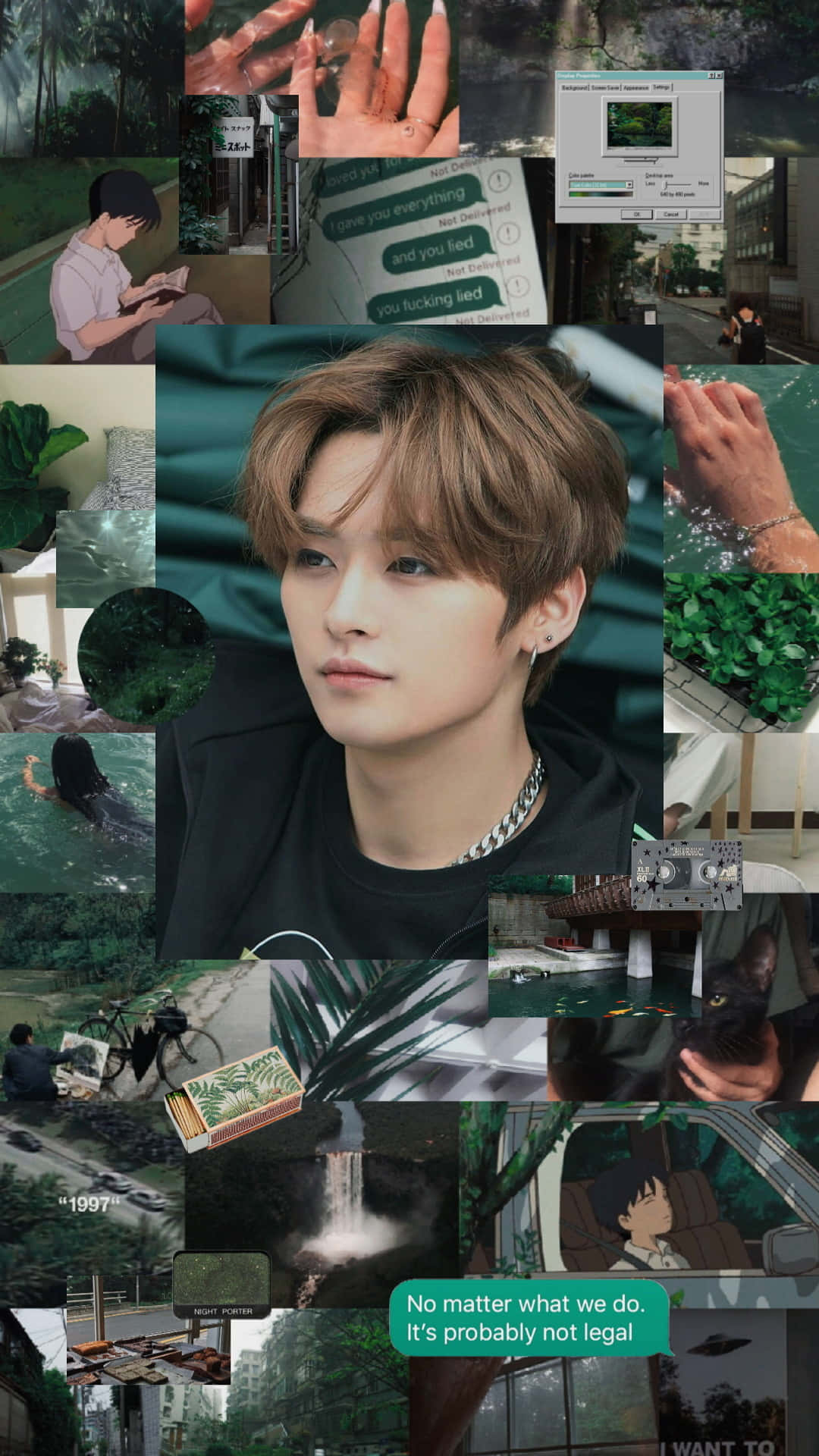 Stray Kids Aesthetic, dark urban vibes, digital collage, Full HD Phone Wallpaper