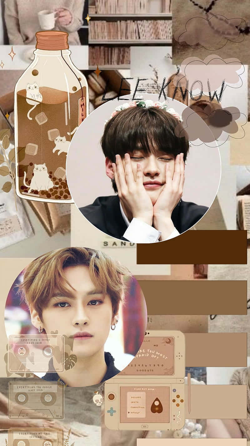 Stray Kids Aesthetic, circular frames, vintage cassette tapes, HD Phone Wallpaper
