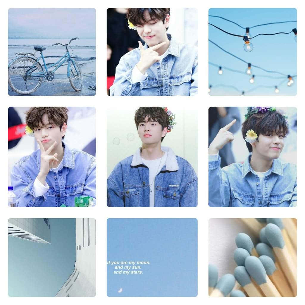 Stray Kids, denim, blue, SD Desktop Wallpaper