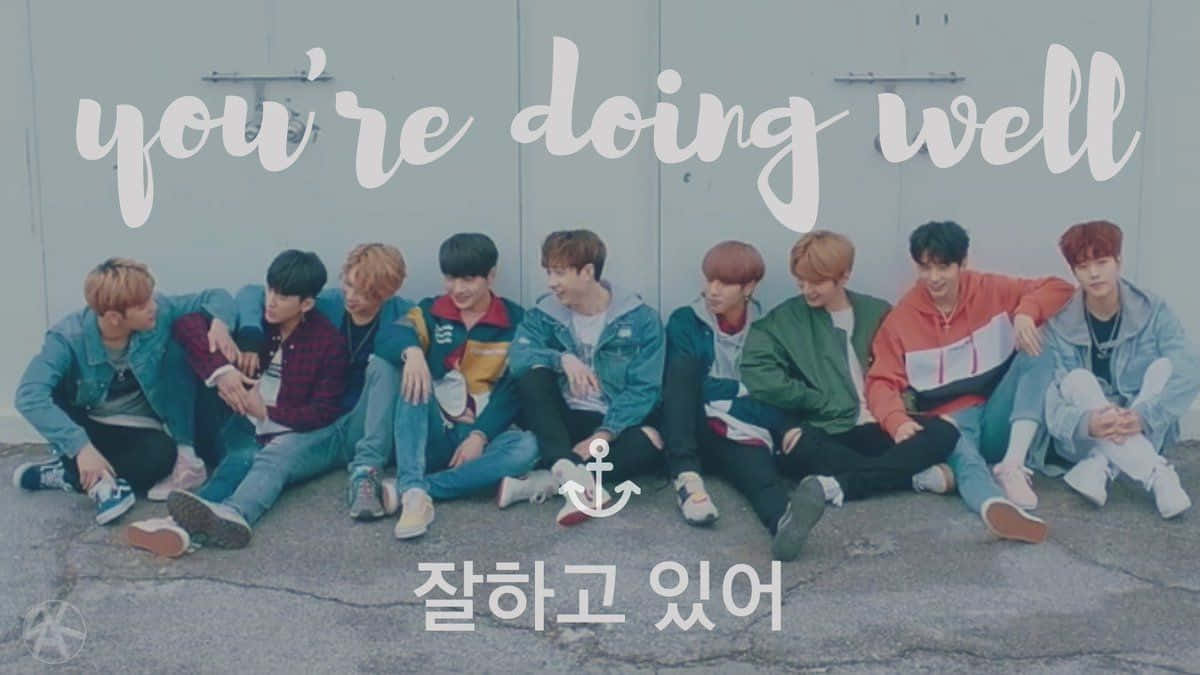 Stray Kids, you're doing well, white script, SD Desktop Wallpaper