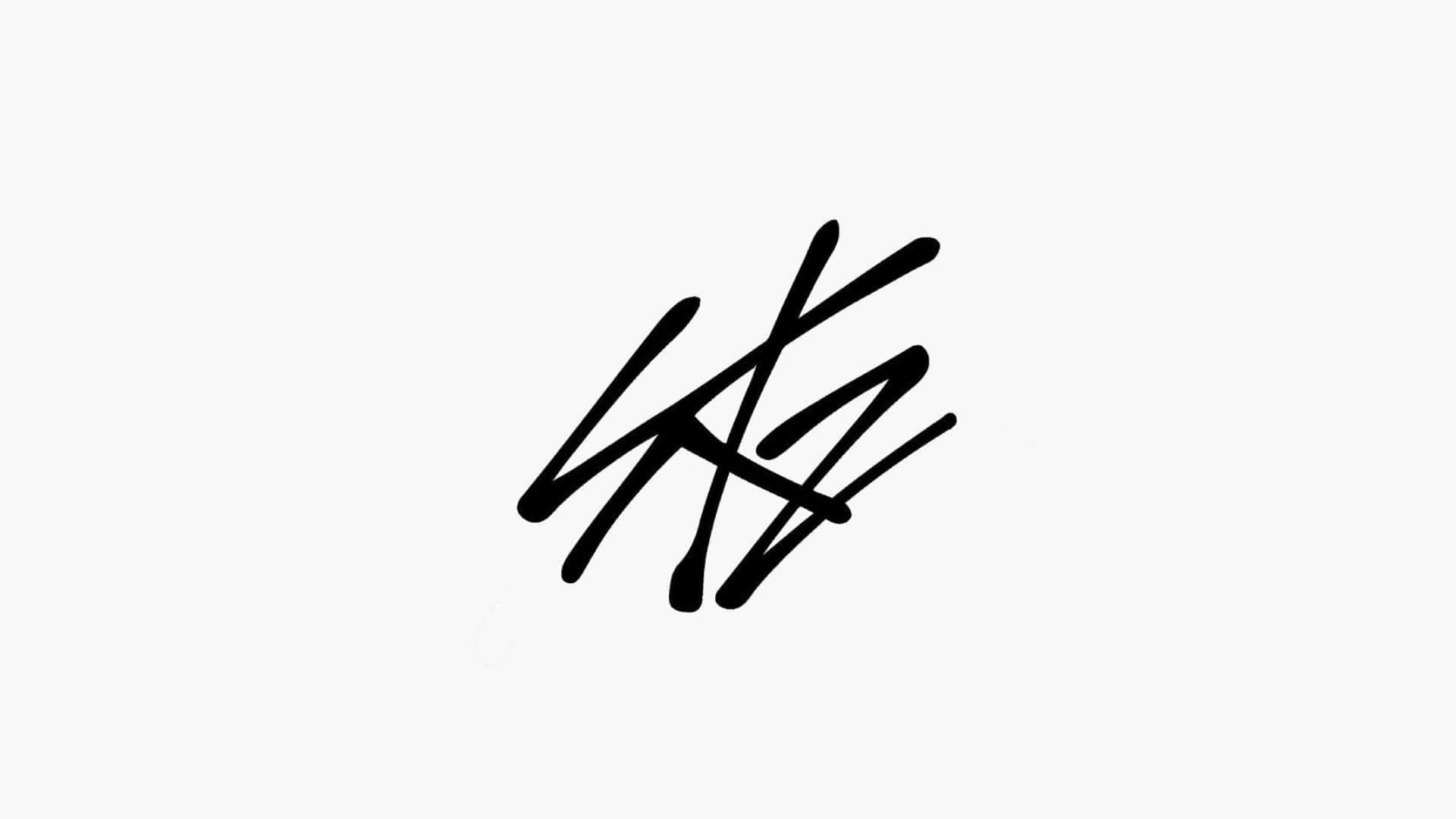 Stray Kids Logo, black, white, Full HD Desktop Wallpaper