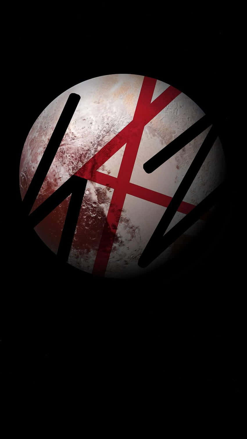 Stray Kids Logo, sphere, red and black geometric stripes, HD Phone Wallpaper