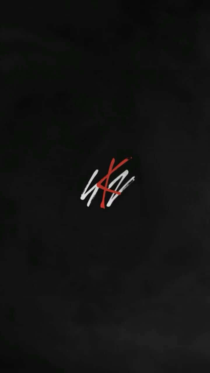 Stray Kids Logo, white, red, HD Phone Wallpaper