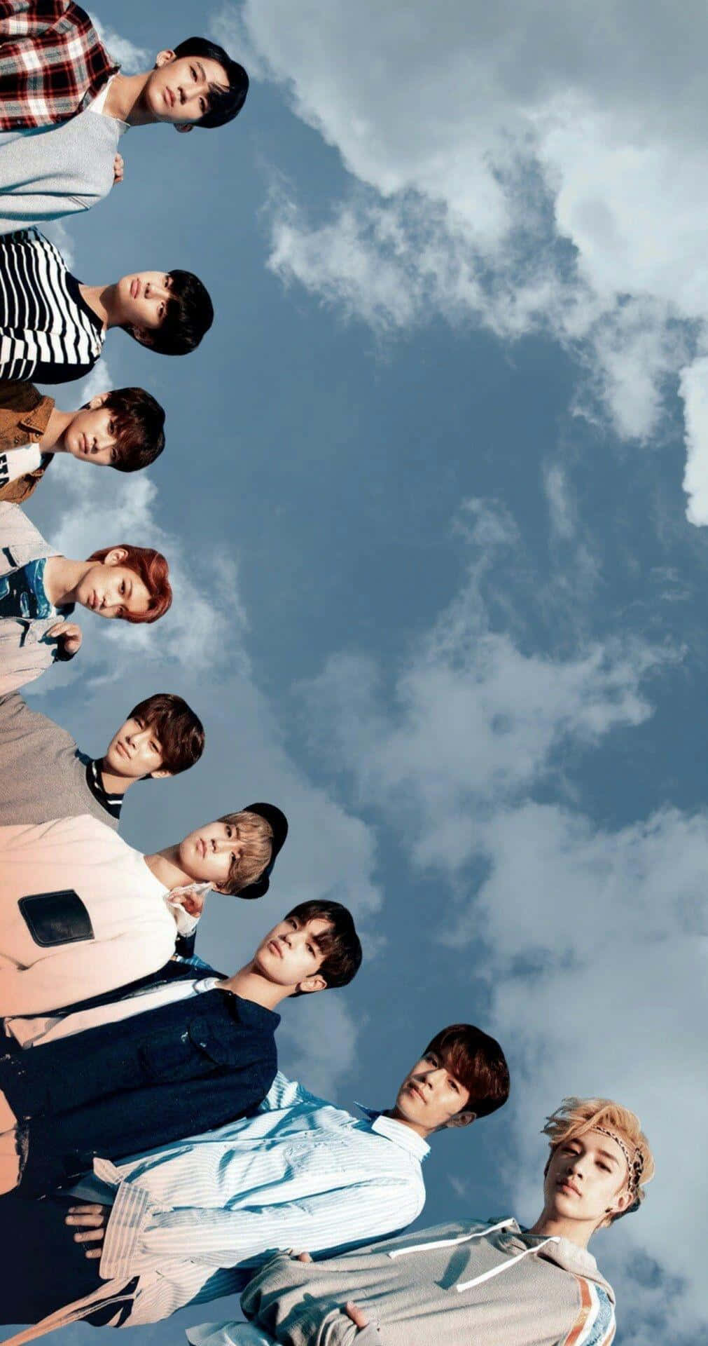Stray Kids Ot8, seven young men, casual clothes, Full HD Phone Wallpaper