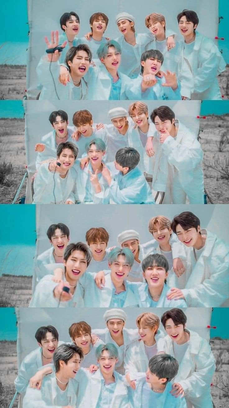 Stray Kids, OT8, light blue outfits, HD Phone Wallpaper