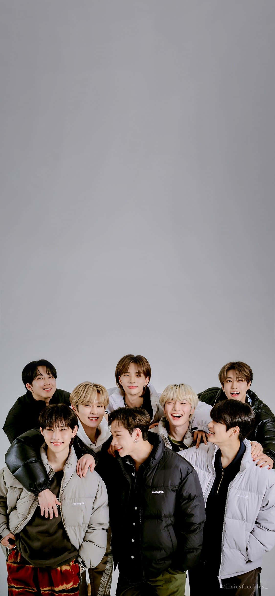 Stray Kids, OT8, puffer jackets, Full HD Phone Wallpaper