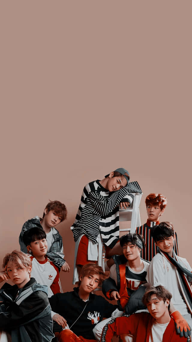 Stray Kids Ot8, mauve, streetwear, SD Phone Wallpaper