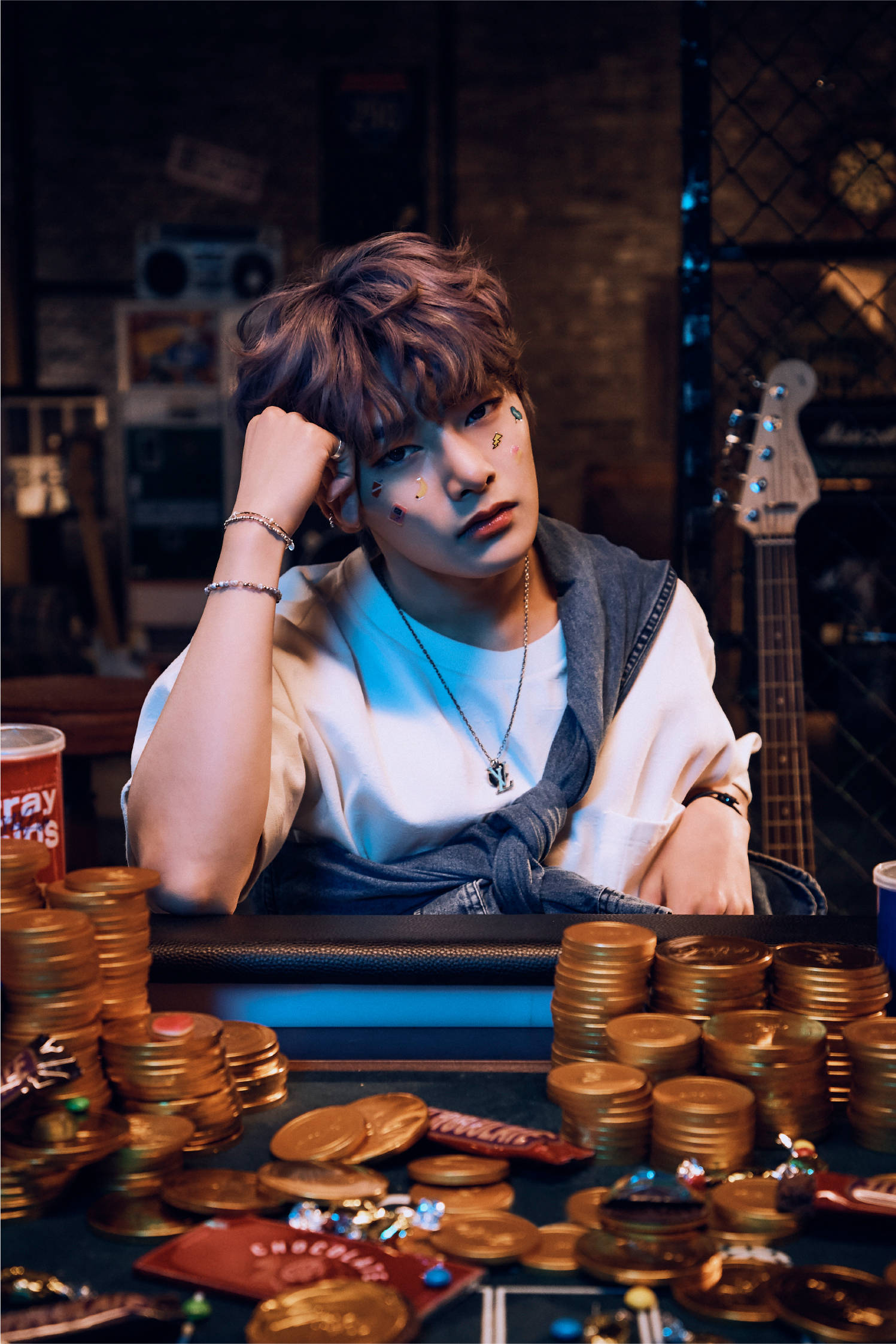 Stray Kids, I.N., face paint, Full HD Phone Wallpaper