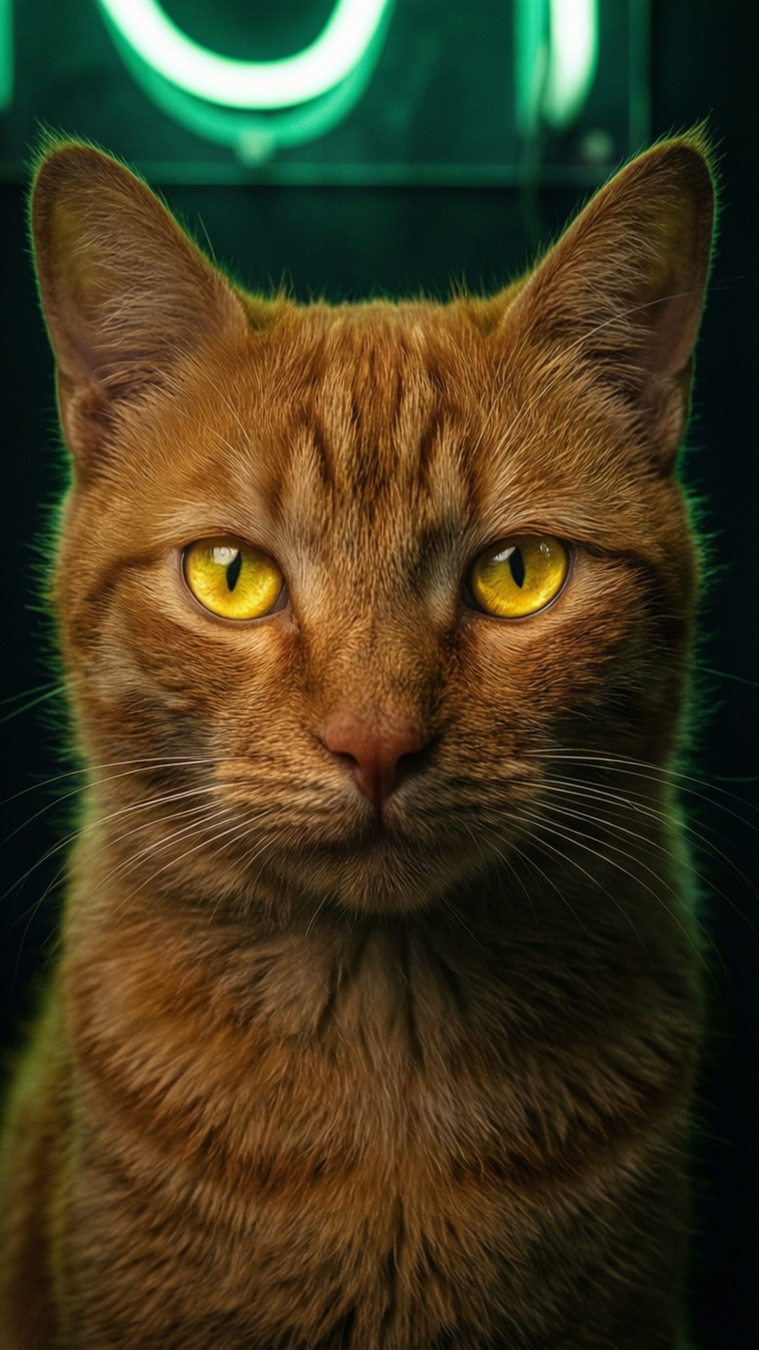 Glowing Gaze, luminous eyes, cyberpunk backdrop, Full HD Phone Wallpaper