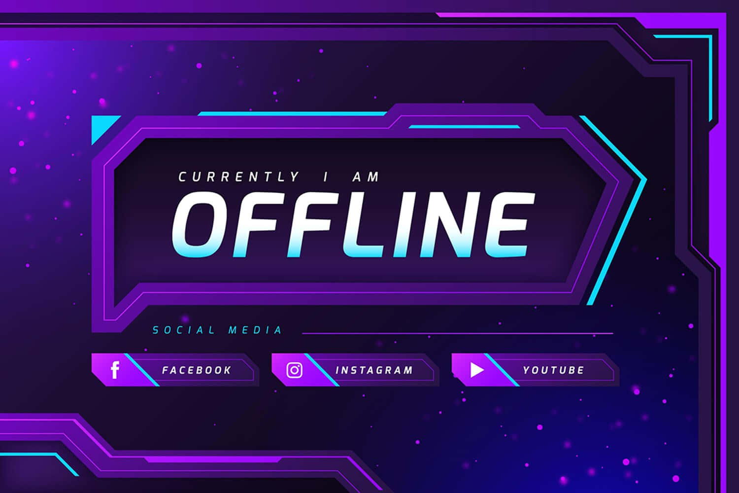 glowing cyan text, purple neon background, futuristic digital sign, HD Desktop Wallpaper
