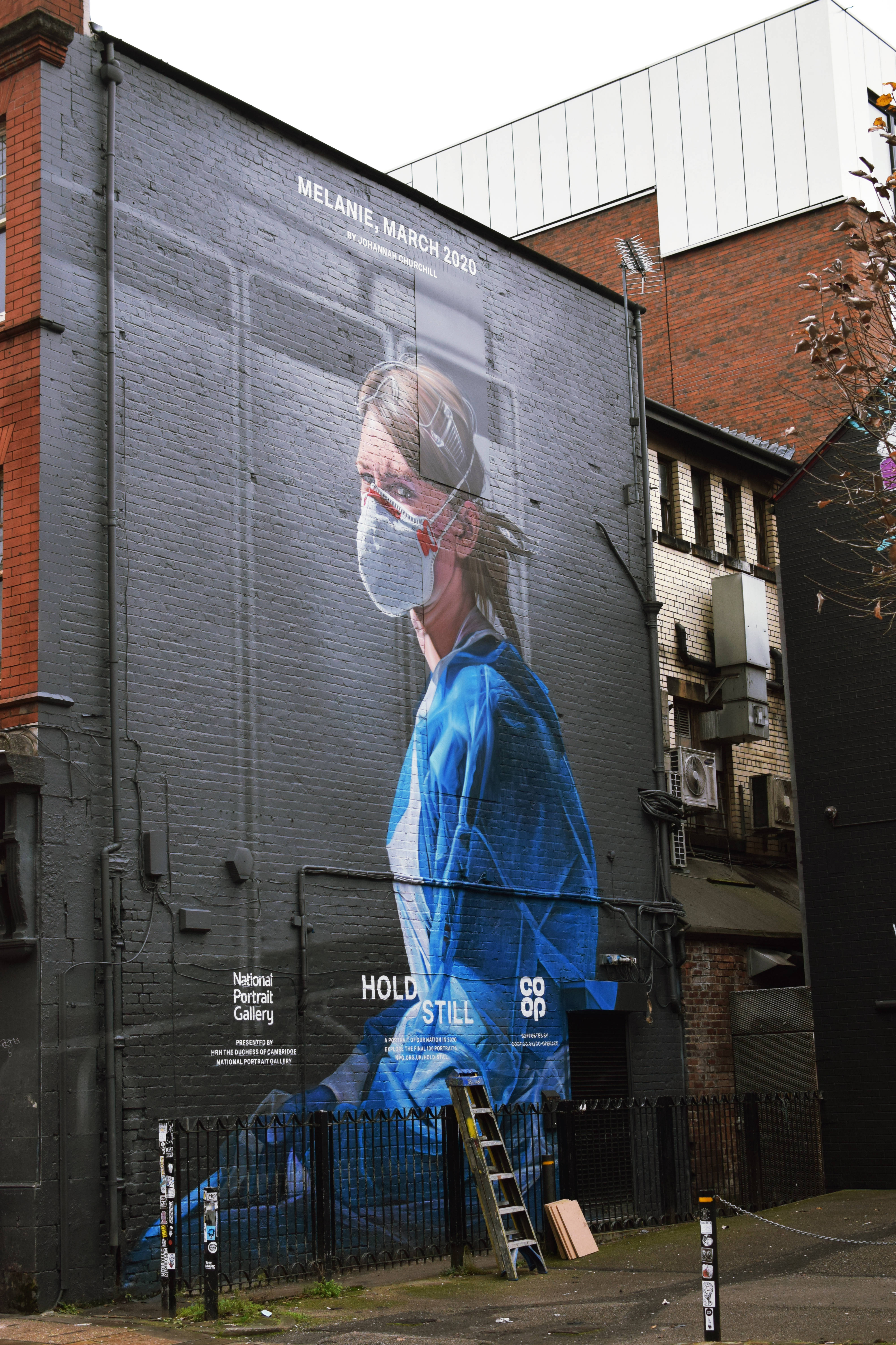 woman nurse, masked healthcare worker, blue scrubs, 5K Phone Wallpaper