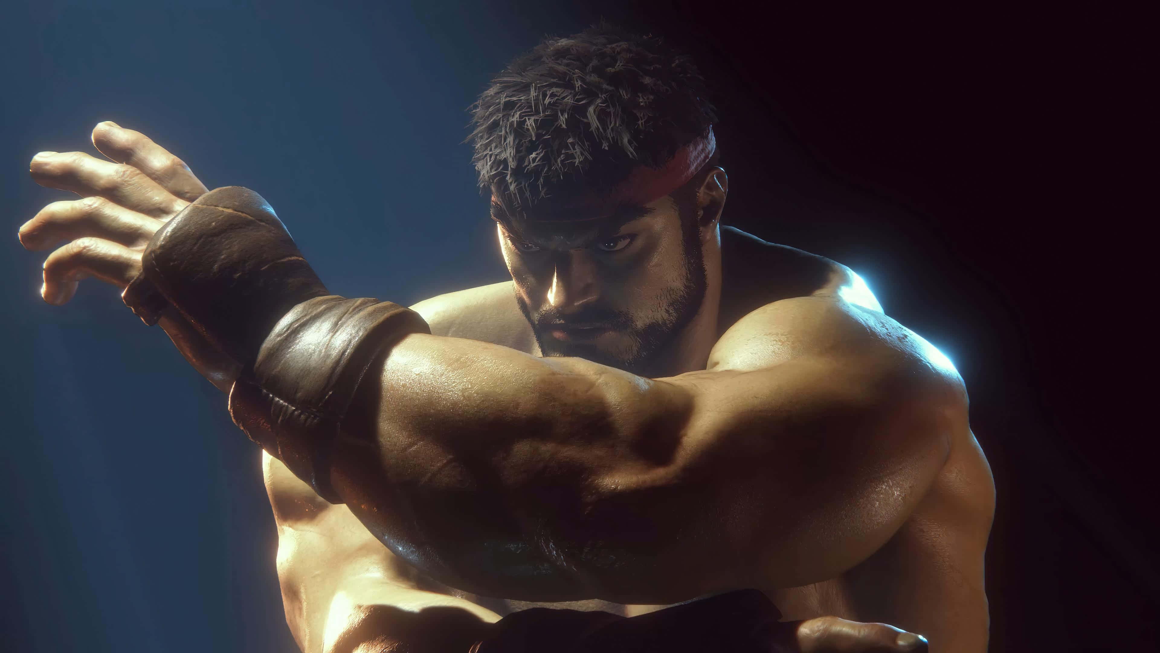 Street Fighter 6, red headband, leather wrist wraps, 4K Desktop Wallpaper