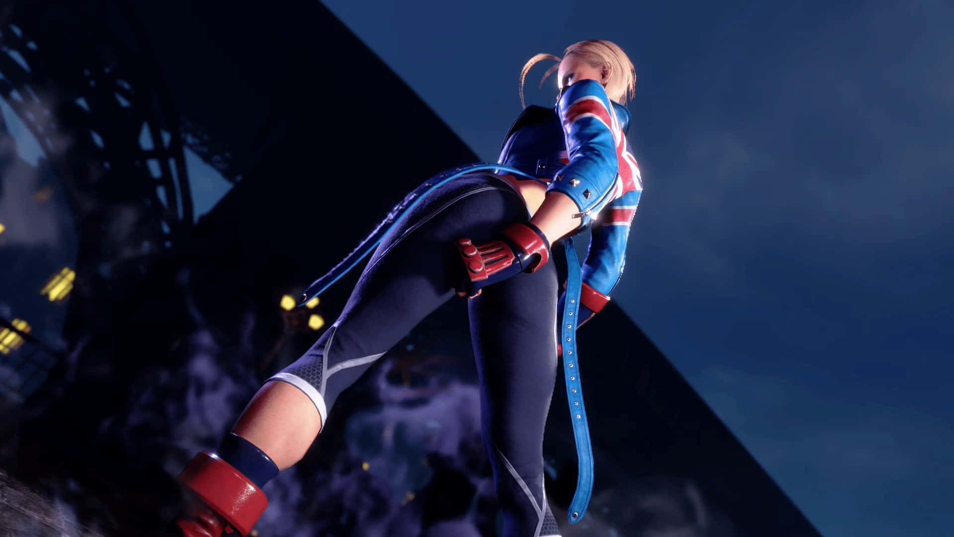 Street Fighter 6, female fighter, blue red and white gear, Full HD Desktop Wallpaper