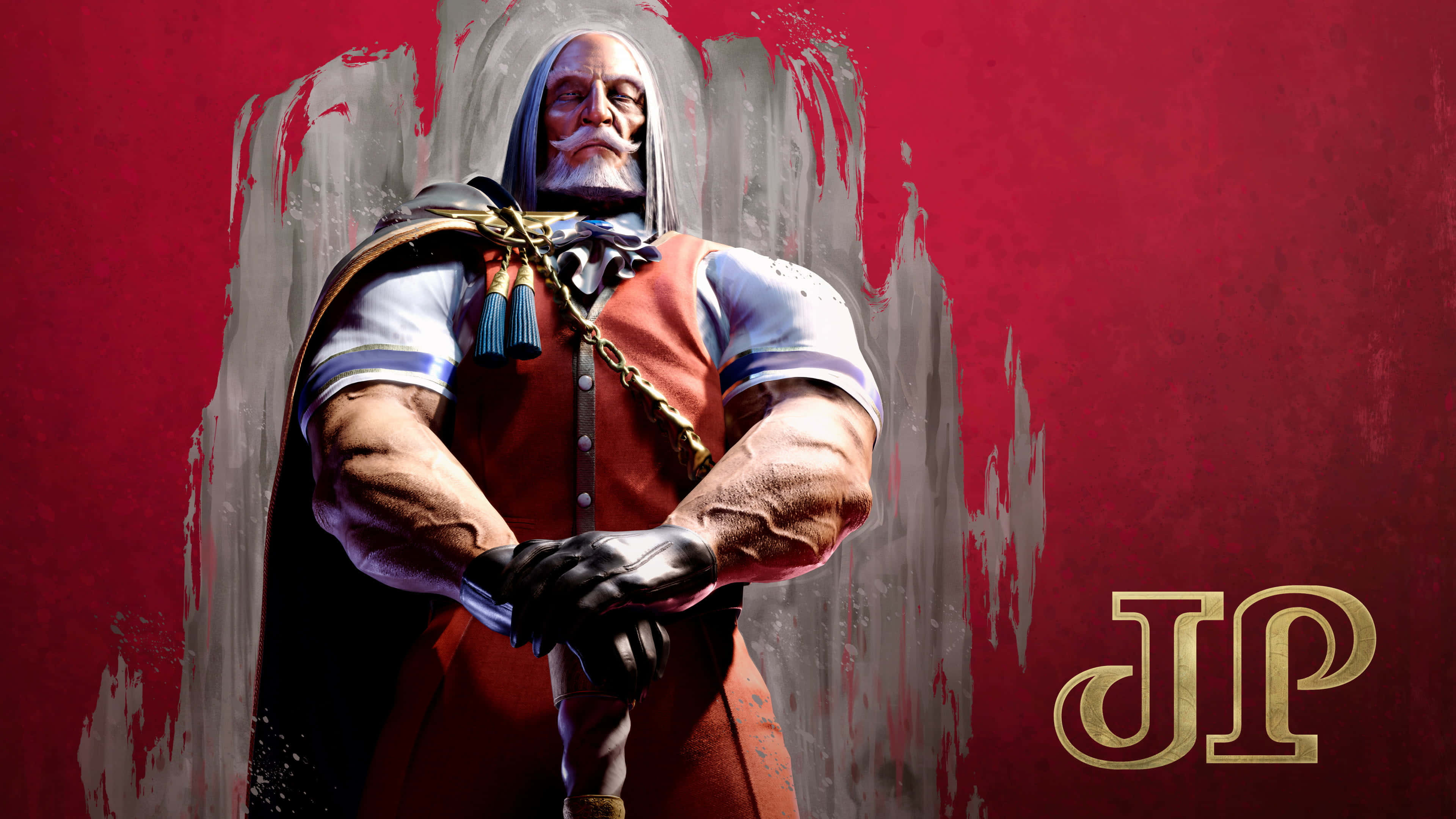 Street Fighter 6, character pose, muscular elderly warrior, 4K Desktop Wallpaper