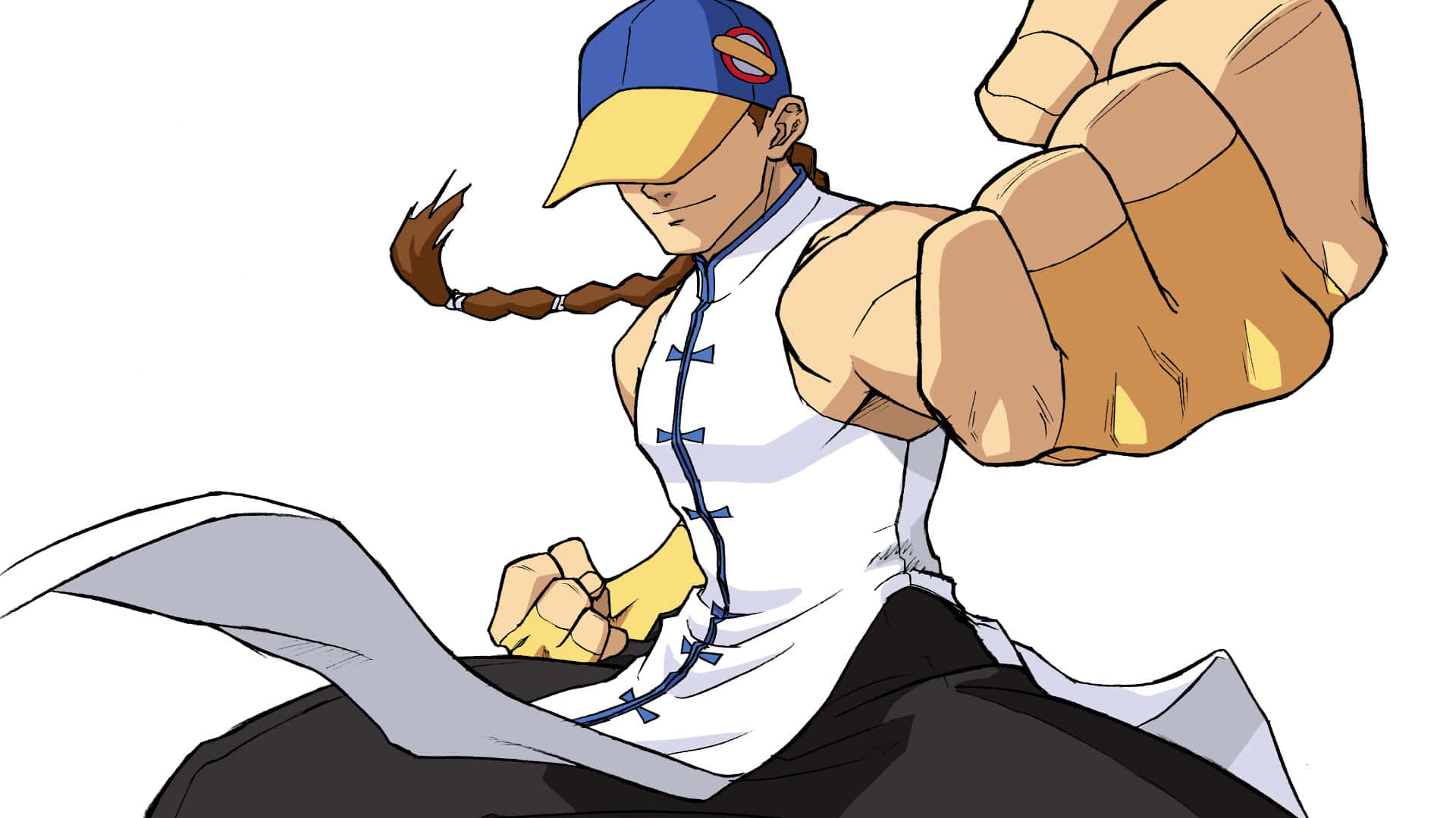 Street Fighter Alpha, anime fighter, blue cap, Full HD Desktop Wallpaper