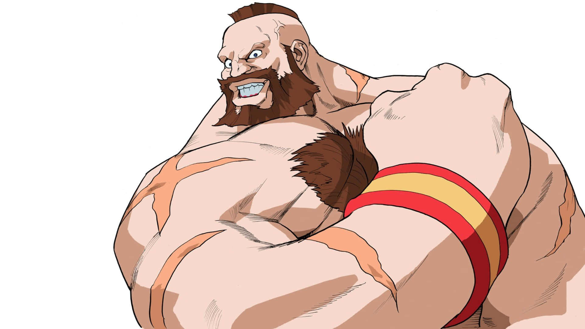 Street Fighter Alpha, muscular character, bearded man, Full HD Desktop Wallpaper