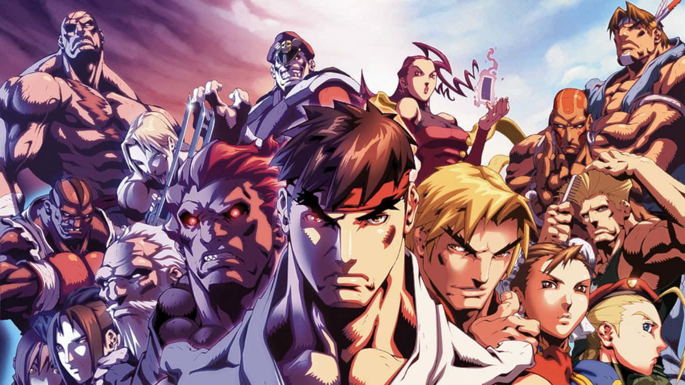 Street Fighter Alpha, anime-style, muscular fighters, HD Desktop Wallpaper