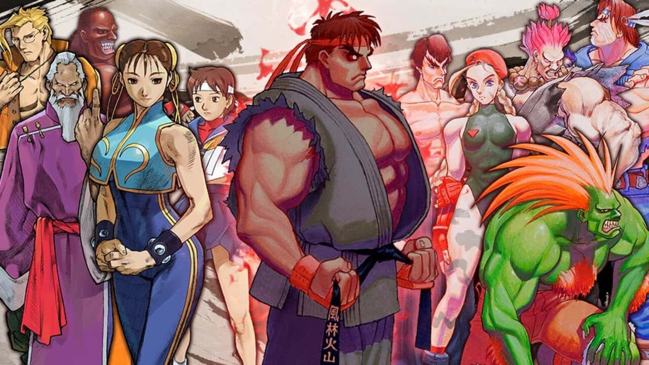 Street Fighter Alpha, anime-style, diverse fighters, HD Desktop Wallpaper