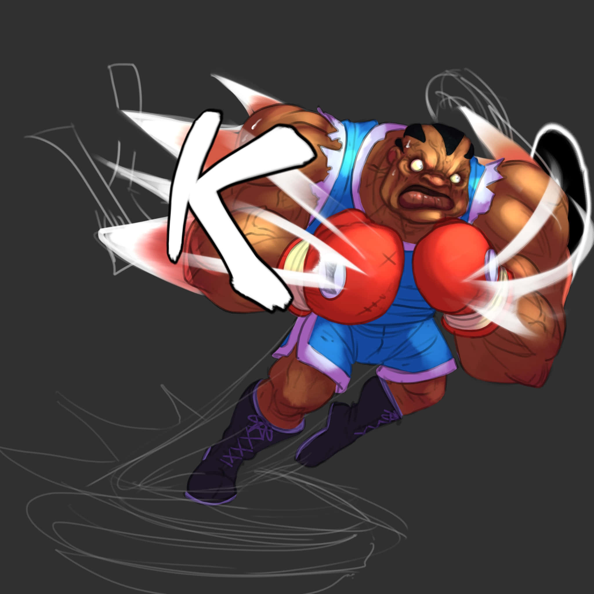 Street Fighter Balrog, blue shorts, red gloves, Full HD Desktop Wallpaper