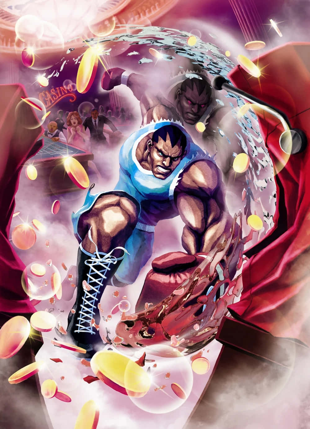 Street Fighter Balrog, blue tank top, black boots, HD Phone Wallpaper