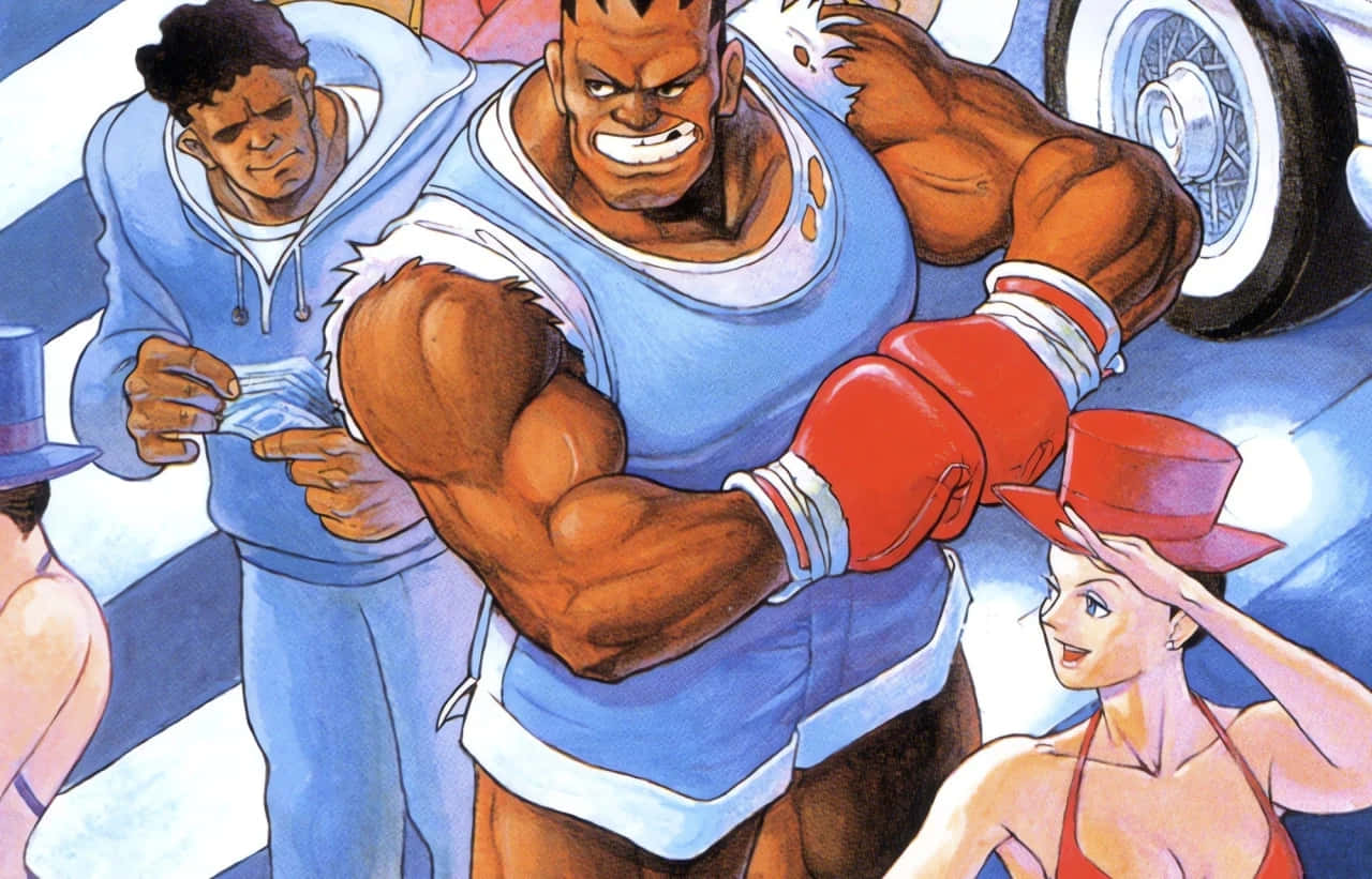 Street Fighter Balrog, blue trunks, red gloves, HD Desktop Wallpaper