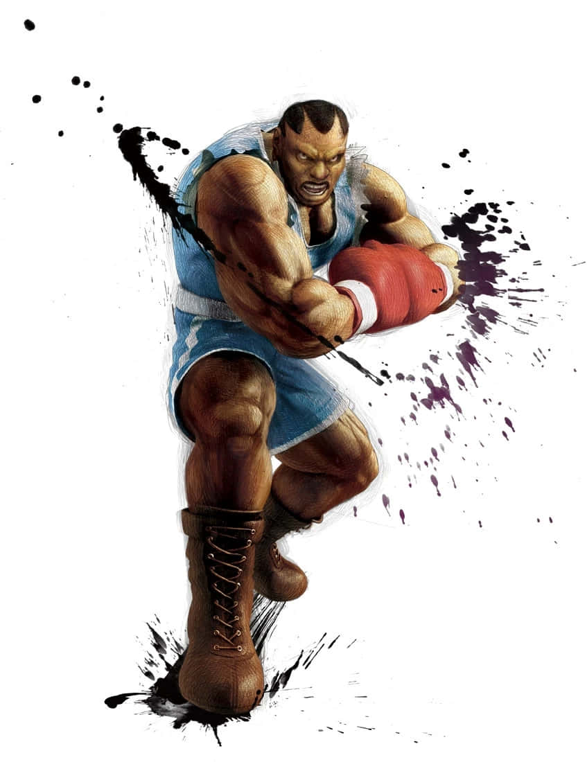 Street Fighter, Balrog, blue shorts, SD Phone Wallpaper